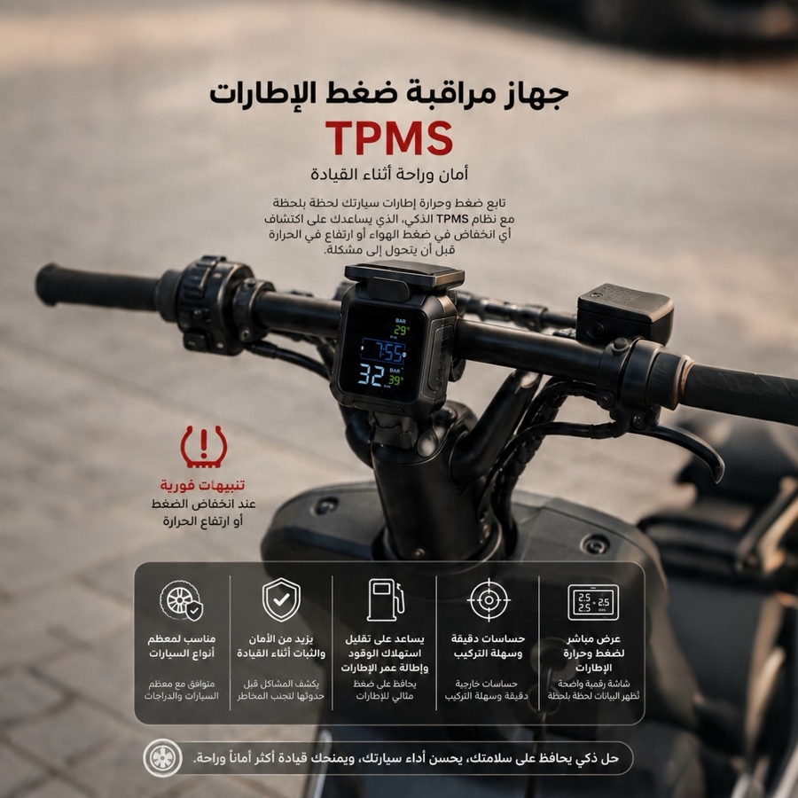 🚗 جهاز مراقبة ضغط الإطارات TPMS