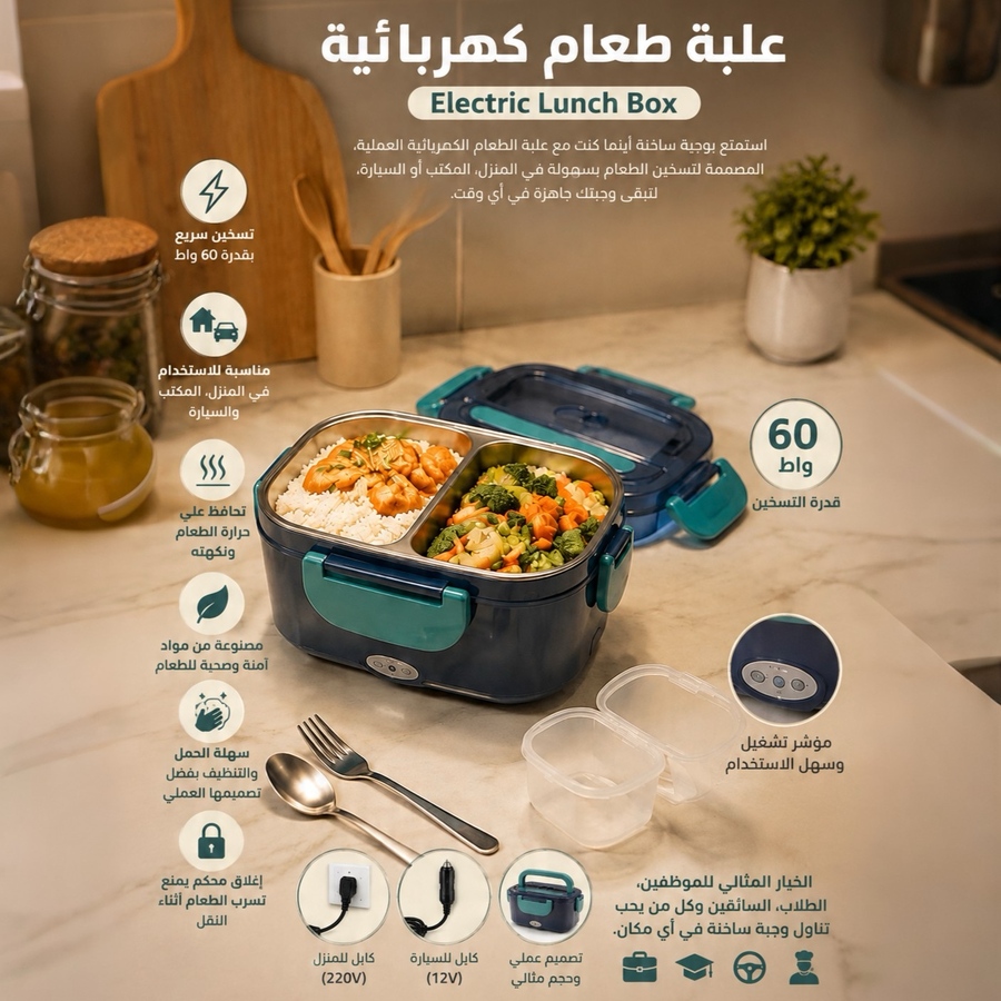 🍱 علبة طعام كهربائية – Electric Lunch Box