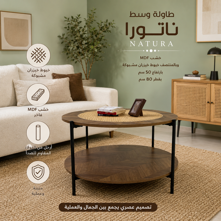 طاولة وسط ناتورا – NATURA🪵