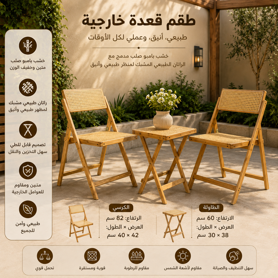 طقم قعدة بامبو 🍂.